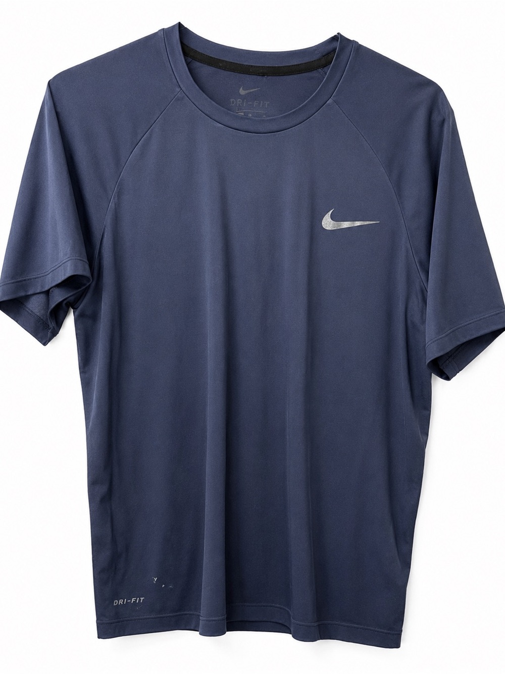 Nike Men’s Navy Dri-FIT Short Sleeve Tee with Silver Swoosh